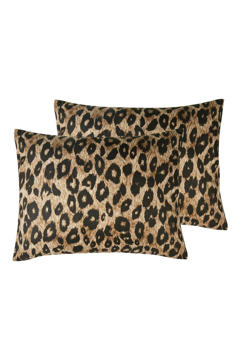 Cheetah Print 8-Piece Reversible Comforter & Shams Set, Alternate, color, BROWN
