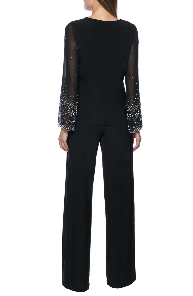 Marina Sheer Embellished Top & Pants Set, Alternate, color, 