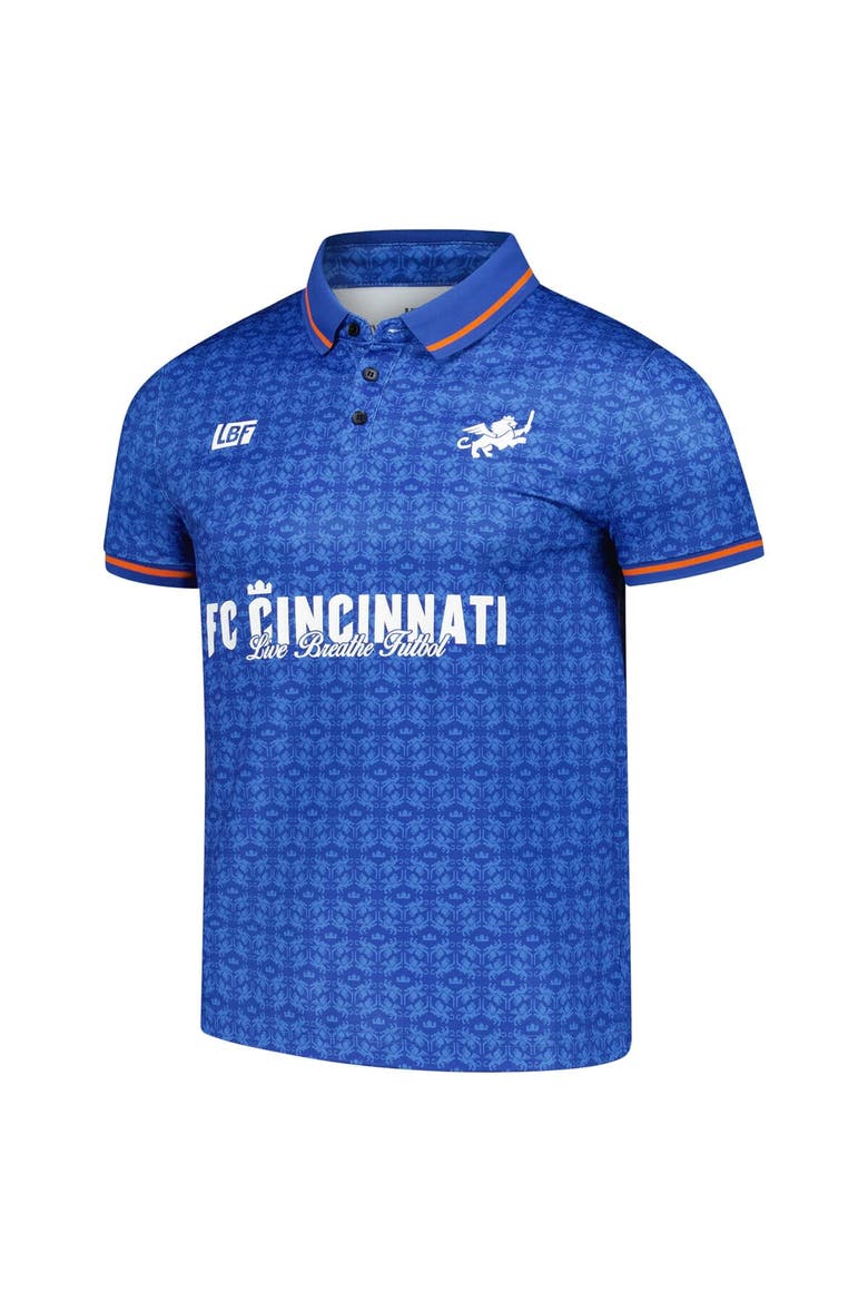 Unisex Live Breathe Futbol Blue FC Cincinnati Polo, Alternate, color, Blue