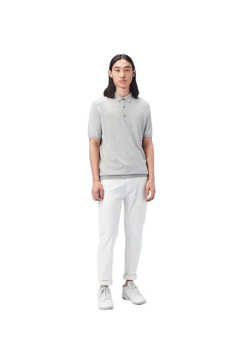 Cashmere Silk Polo Shirt, Alternate, color, vapor blue