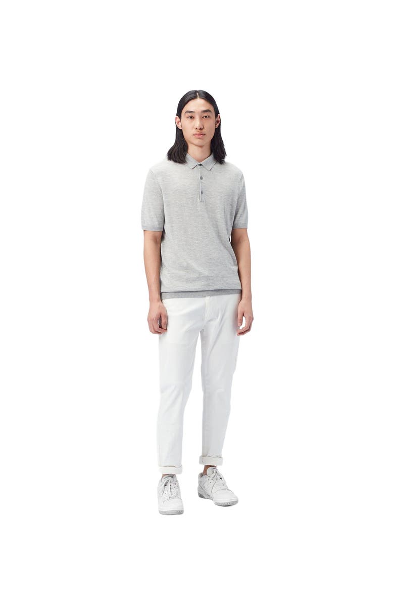 GOBI Mongolian Cashmere Cashmere Silk Polo Shirt, Alternate, color, Light Grey