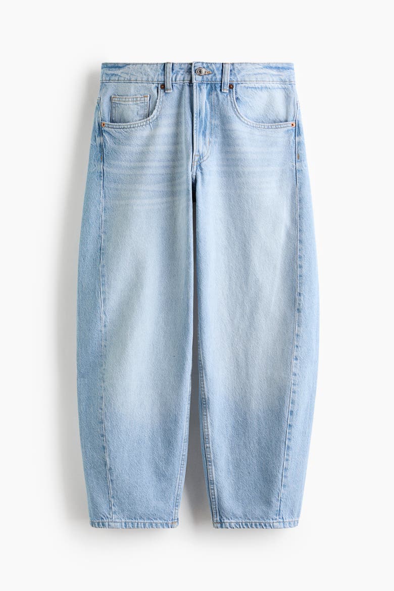 Barrel Regular Waist Ankle Jeans, Alternate, color, Light denim blue