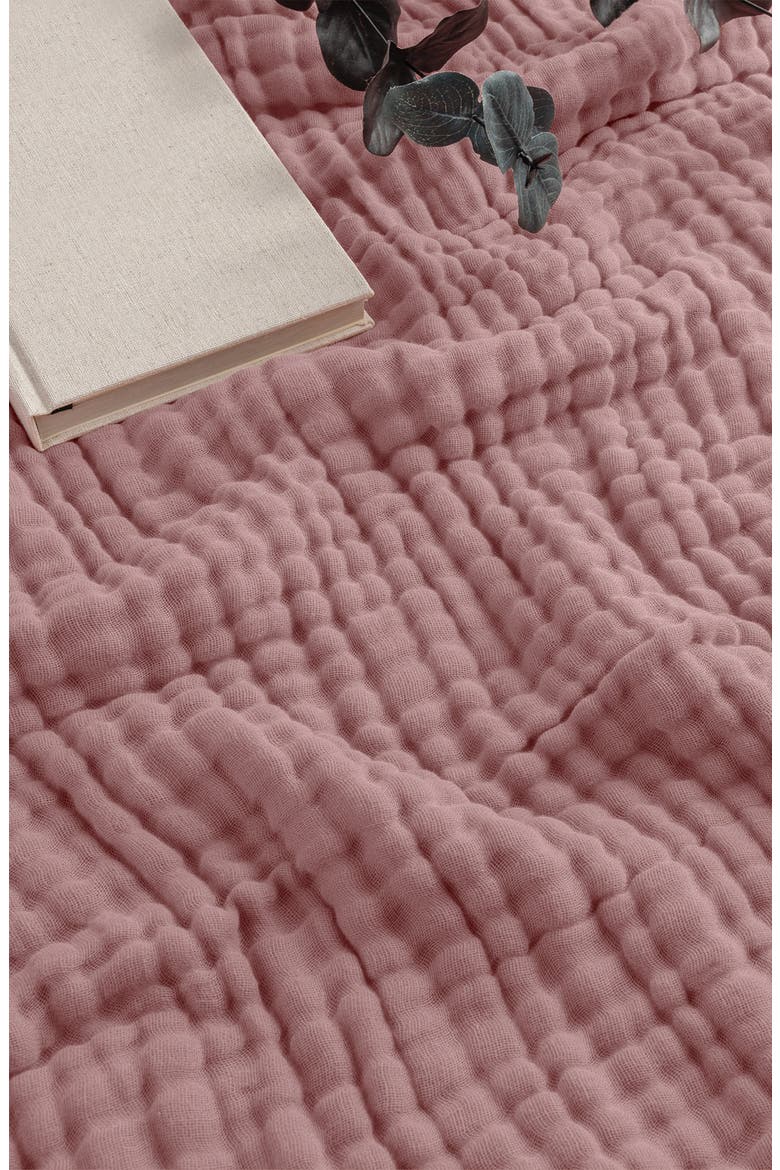 Adult Muslin Blanket, Alternate, color, Mauve