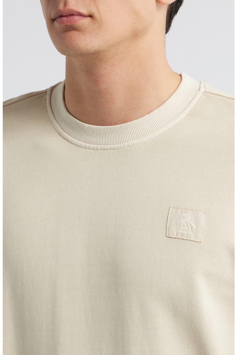 Cotton French Terry Crewneck Sweatshirt, Alternate, color, BIRCH
