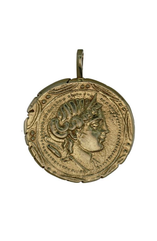 Albisia Artemis Coin Pendant In 14k Yellow Gold