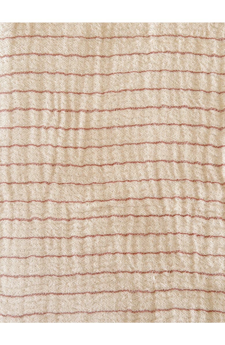 Anaya Desert Red Striped Turkish Cotton Crinkled Throw, Alternate, color, 