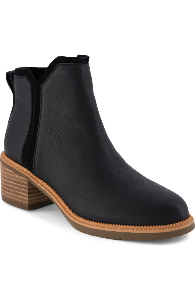 TOMS Hailey Water Resistant Leather Bootie, Main, color,