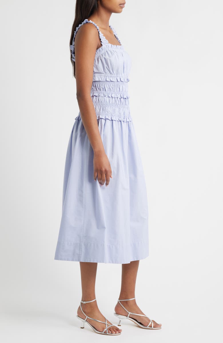 Eliza J Cotton Midi Sundress, Alternate, color, Chambray B