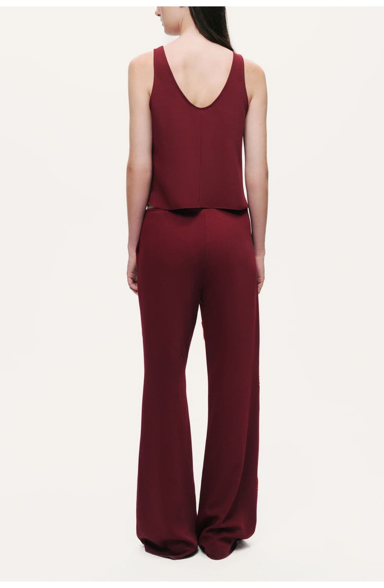 Nocturne Minimalist Sleeveless Crepe Top, Alternate, color, Burgundy