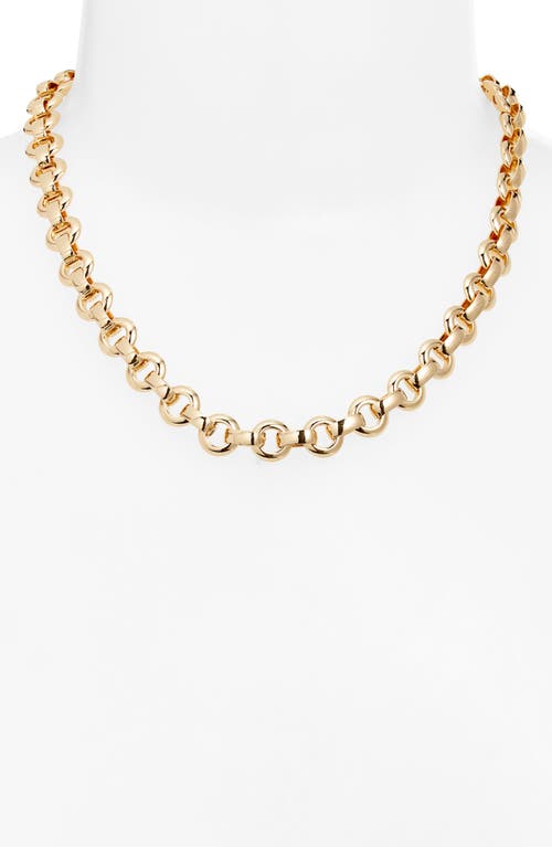 Open Edit Flat Cable Chain Necklace In Gold