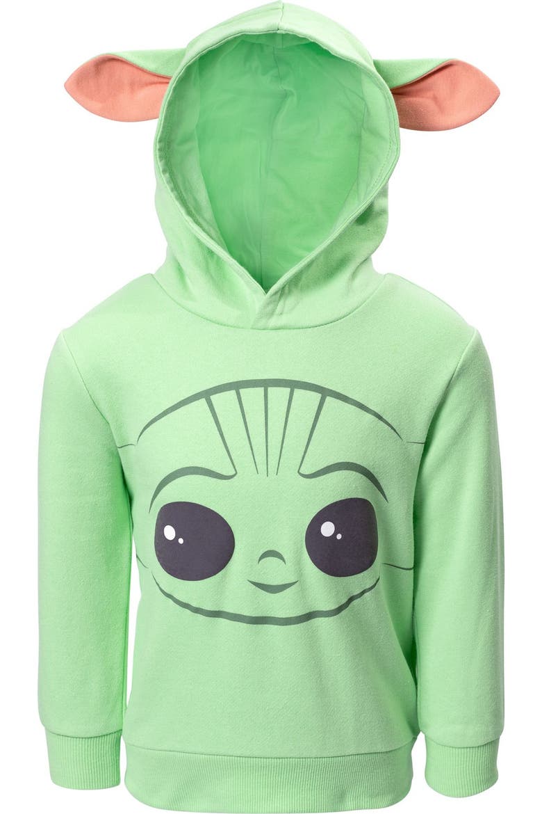The Mandalorian Grogu Fleece Hoodie, Alternate, color, Grogu Green
