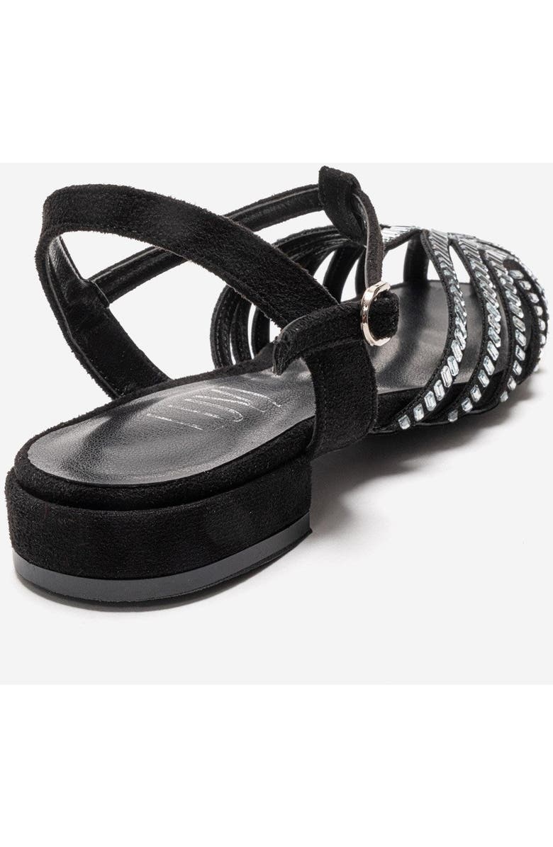 Prologue Shoes Lavina Embellished Sandal, Alternate, color, Black Suede