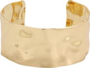 Adornia Hammered Tall Cuff Bracelet