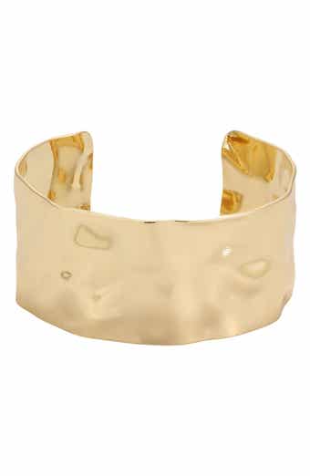 Hammered Tall Cuff Bracelet