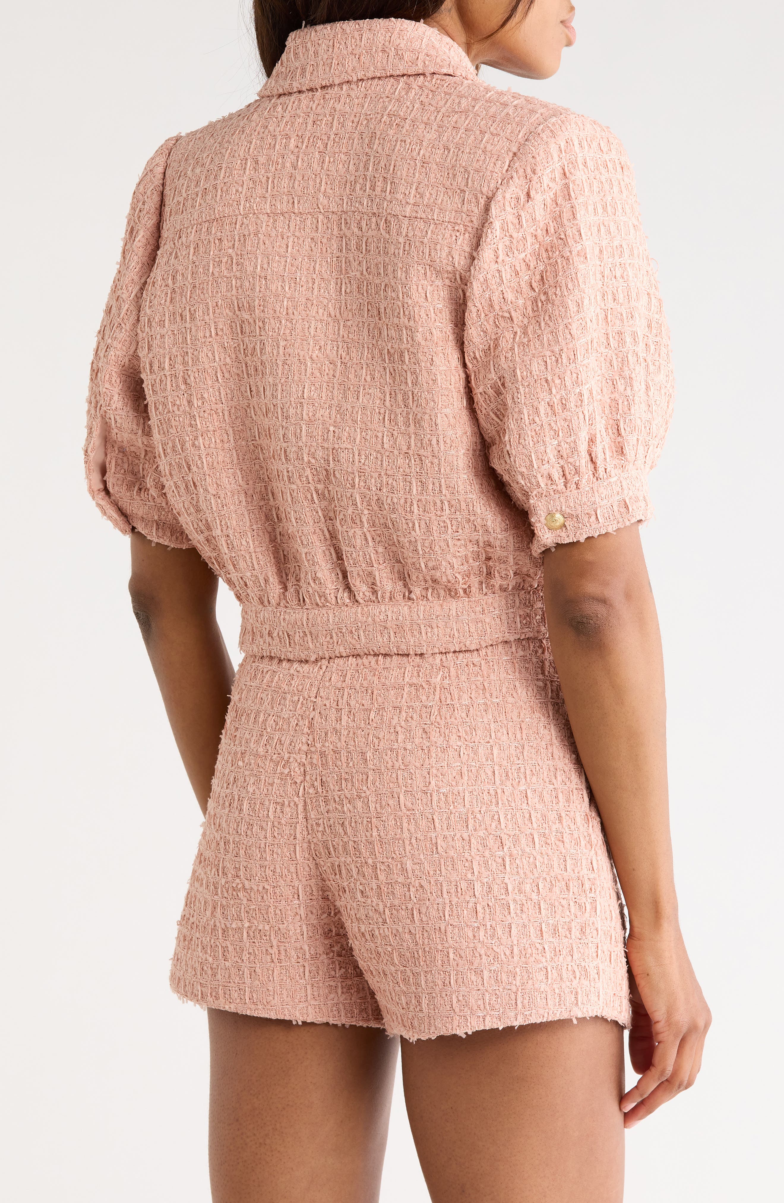 Cove Tweed Elbow Sleeve Crop Jacket - image 2