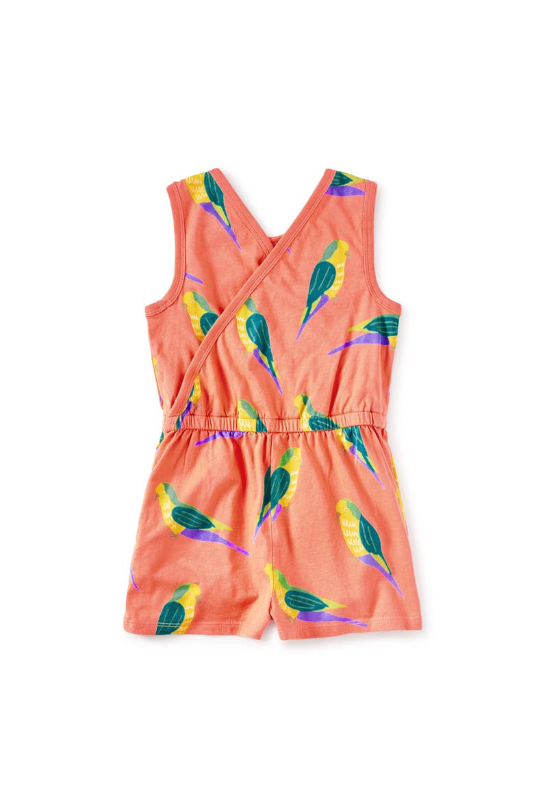 Reversible Wrap Romper, Alternate, color, Monk Parakeet