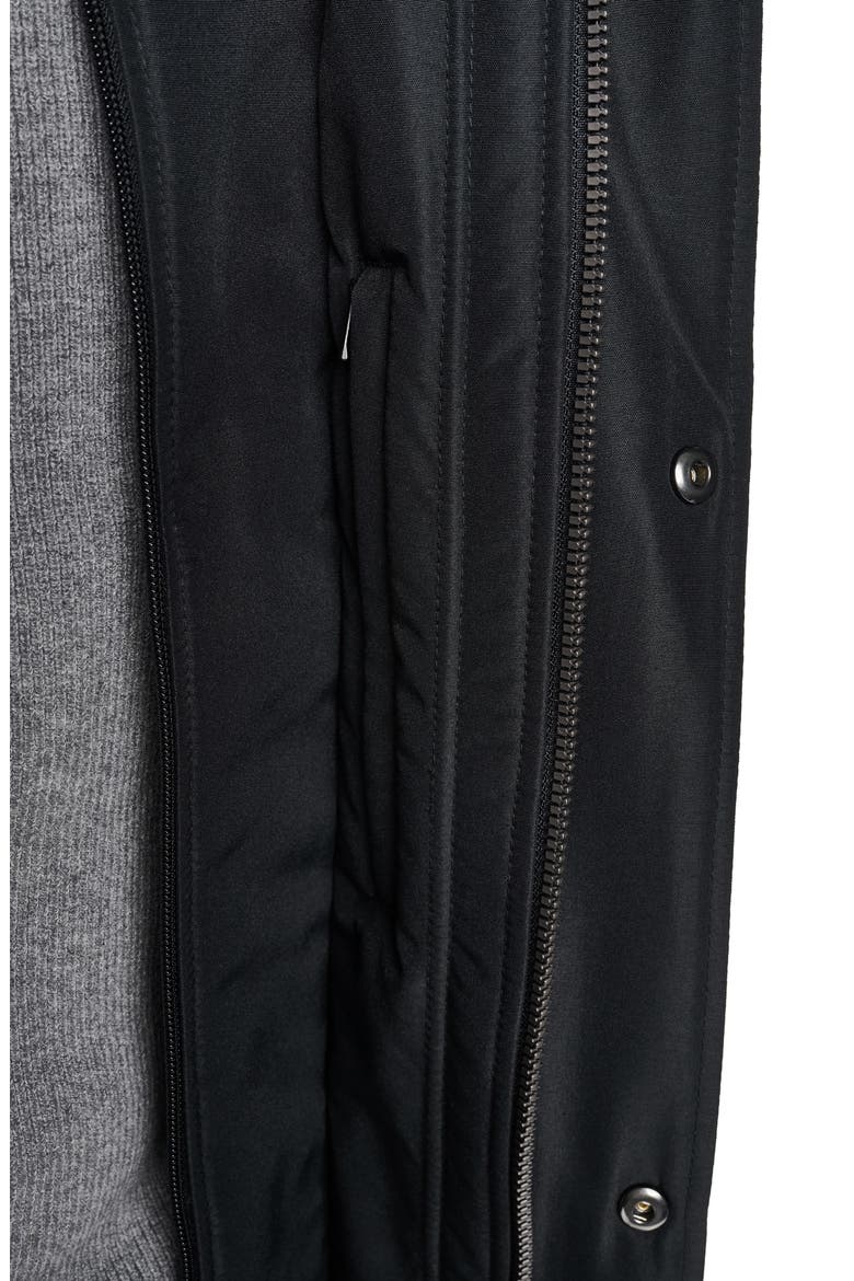 Stand Collar Jacket with Bib, Alternate, color, BLACK