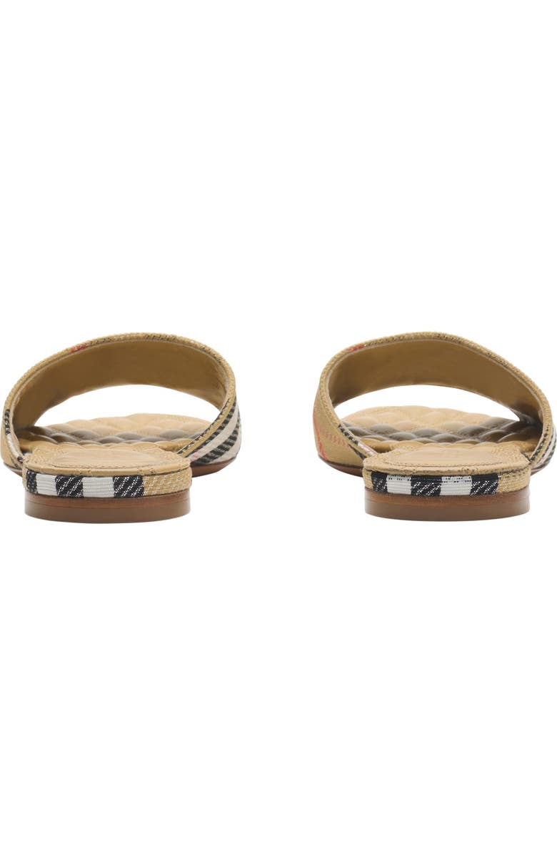 Burberry Check Sloane Slides, Alternate, color, Sand Beige