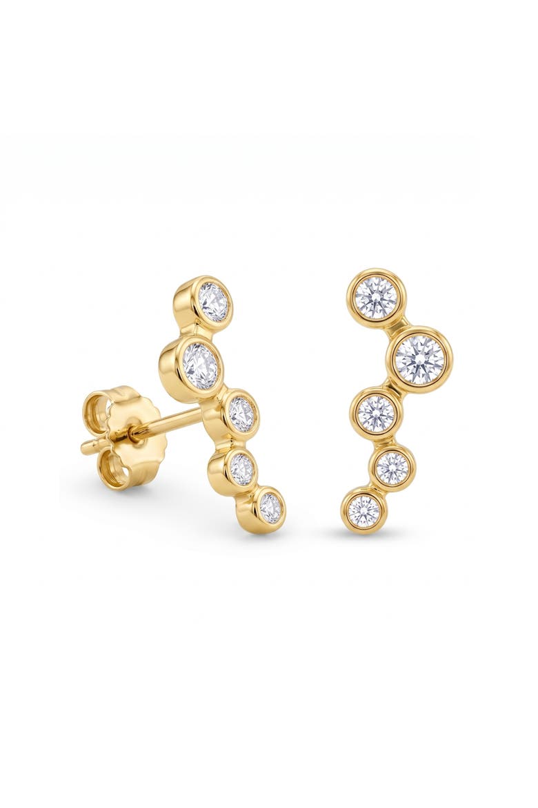 Star Cluster Stud Earring Sterling Silver, Main, color, Gold