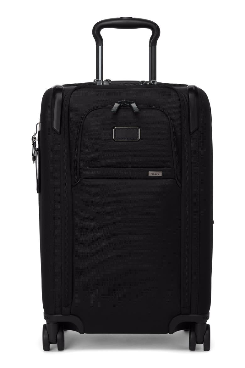 Alpha Dual Access Expandable Carry-On, Main, color, BLACK