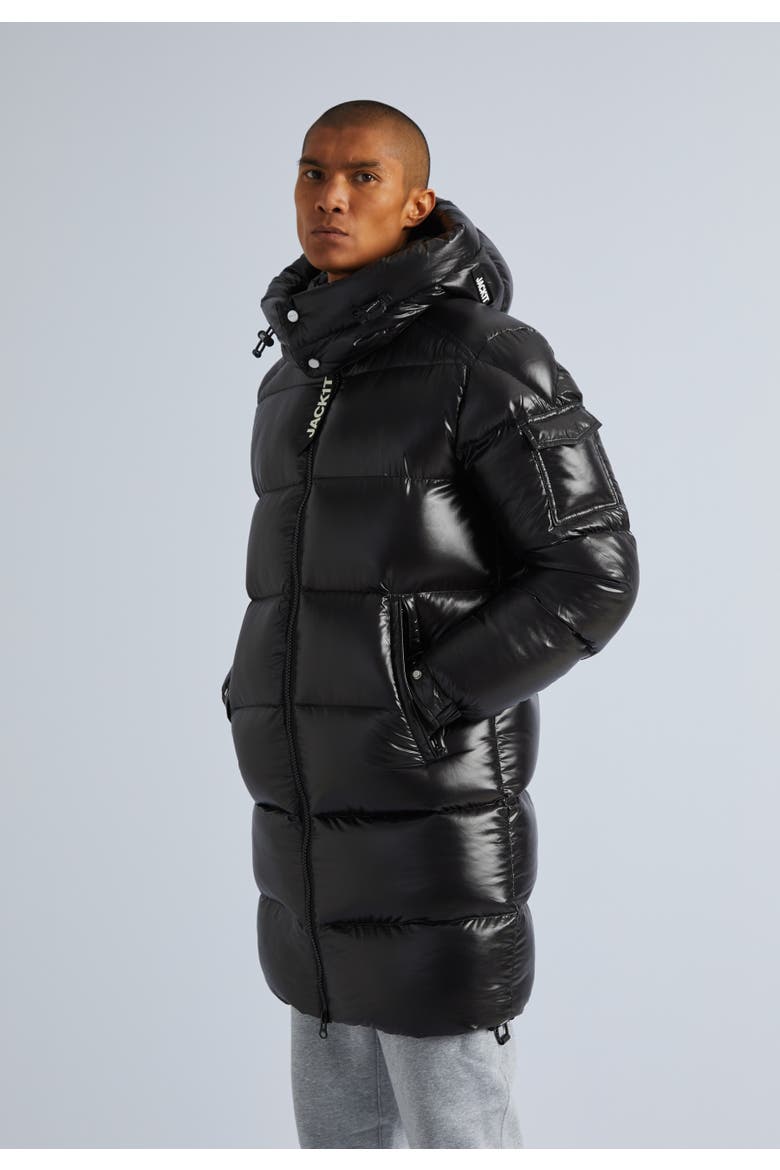 Ez Slick Hooded Coat, Alternate, color, Black/Black