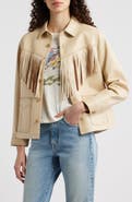 THE GREAT. The Leather Fringe Jacket