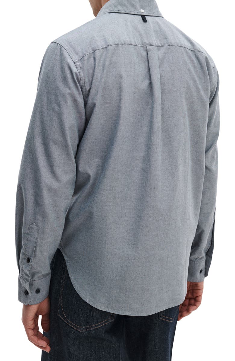 rag & bone Classic Fit Oxford Button-Down Shirt, Alternate, color, Black/ White
