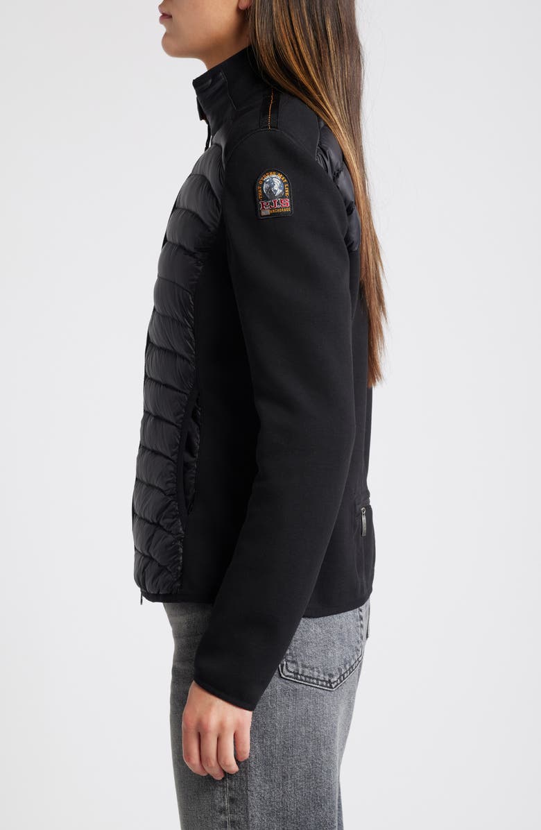 Parajumpers Olivia Waterproof Mixed Media 750 Fill Power Down Jacket, Alternate, color, Black