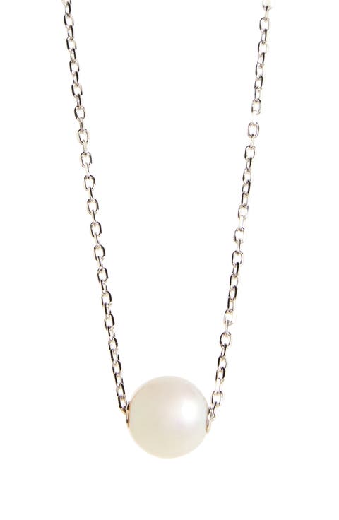 Single Pearl Pendant Necklace