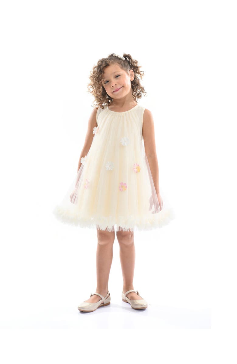 Mimi Tutu Tulle Layered Floral Dress, Main, color, Ivory
