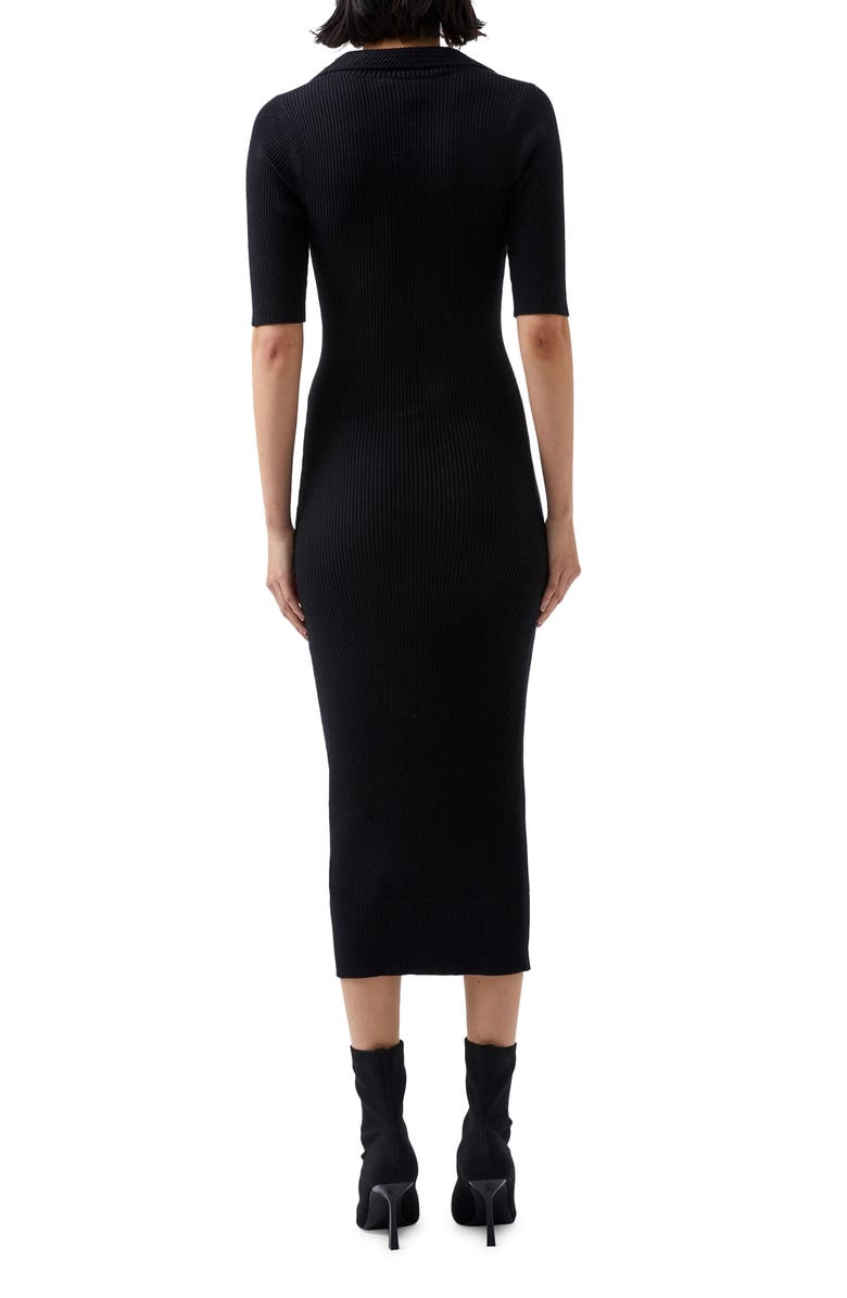 French Connection Cosysoft Polo Rib Midi Sweater Dress, Alternate, color, 