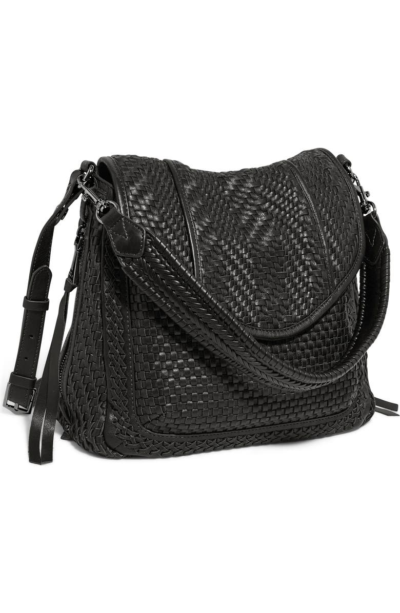 AIMEE All For Love Woven Leather Shoulder Bag, Alternate, color,