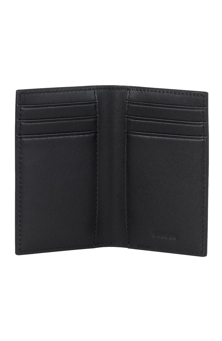 SANDRO Reconstituted leather leather wallet, Alternate, color, Black