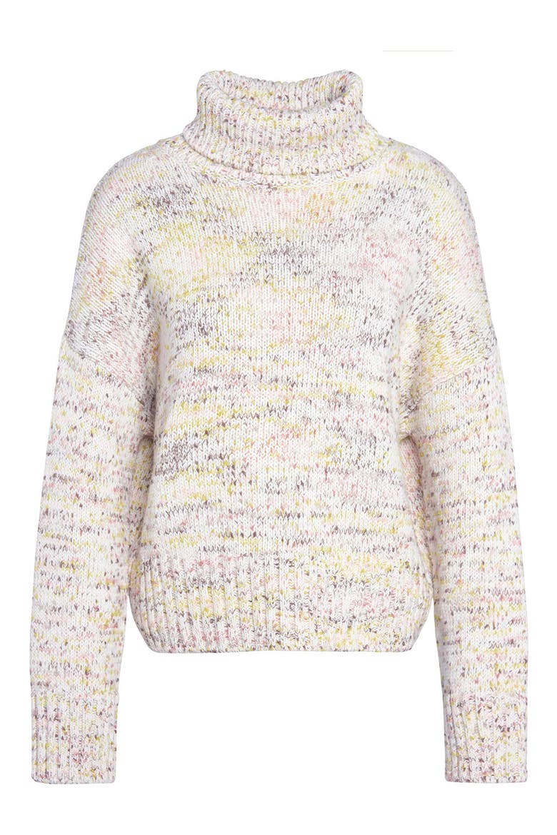 Berryman Marled Cotton Blend Turtleneck Sweater, Alternate, color, MULTI