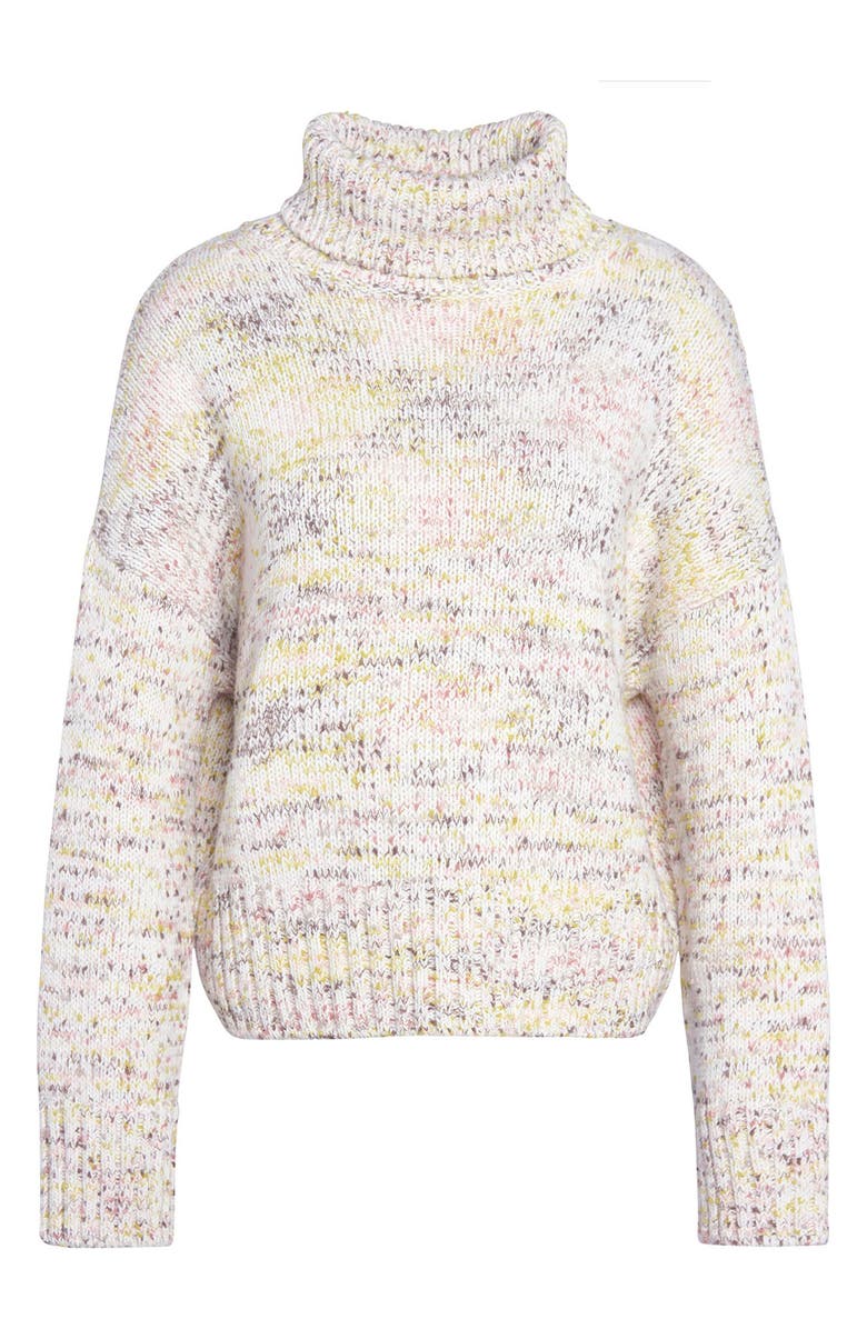 Barbour Berryman Marled Cotton Blend Turtleneck Sweater, Alternate, color, 