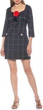 Alexia Admor Dianys Plaid Shift Minidress