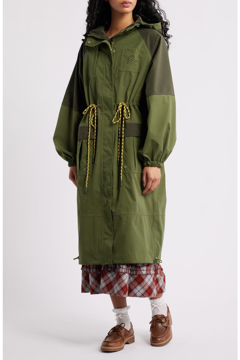 Logan Hooded Raincoat, Alternate, color, FORREST