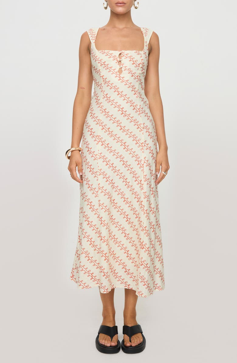 Princess Polly Chosen Girl Linen Blend Maxi Dress, Main, color, 