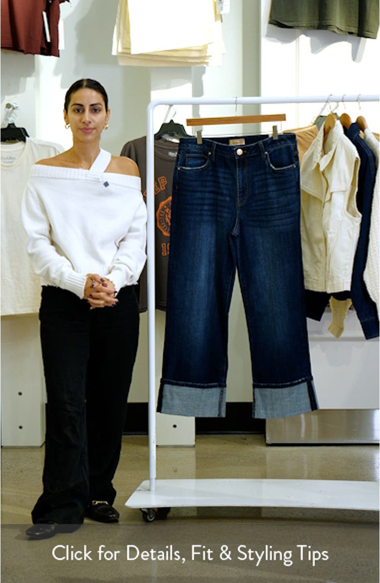 Sienna Cuffed Hem Wide Leg Jeans, sales video thumbnail