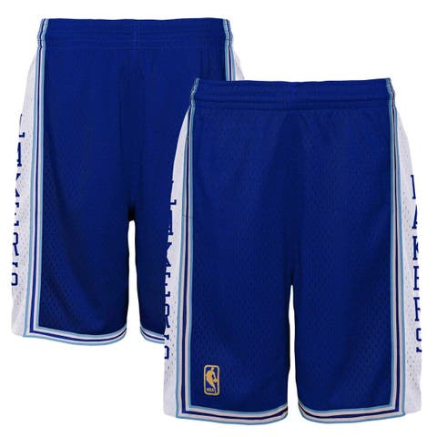 Youth Mitchell & Ness Royal Los Angeles Lakers Hardwood Classics Swingman Shorts