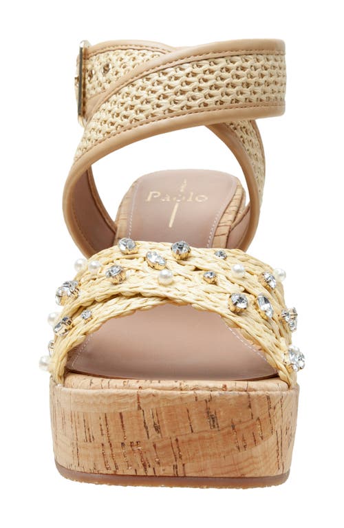 Linea Paolo Varena Platform Wedge Sandal In Natural