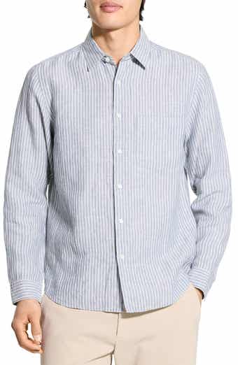 Theory Irving Slub Linen Button-Up Shirt
