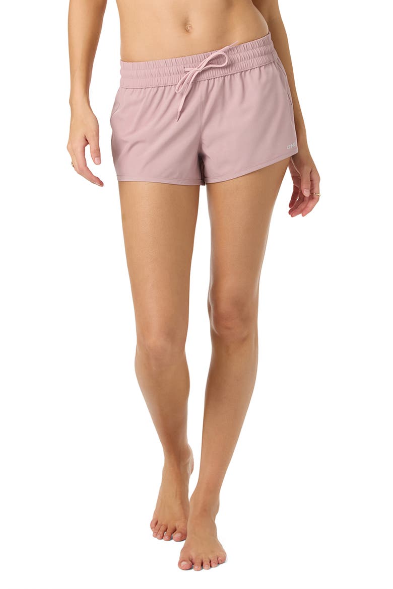 Balboa Saltwater Solids Cover-Up Shorts, Main, color, ORCHID