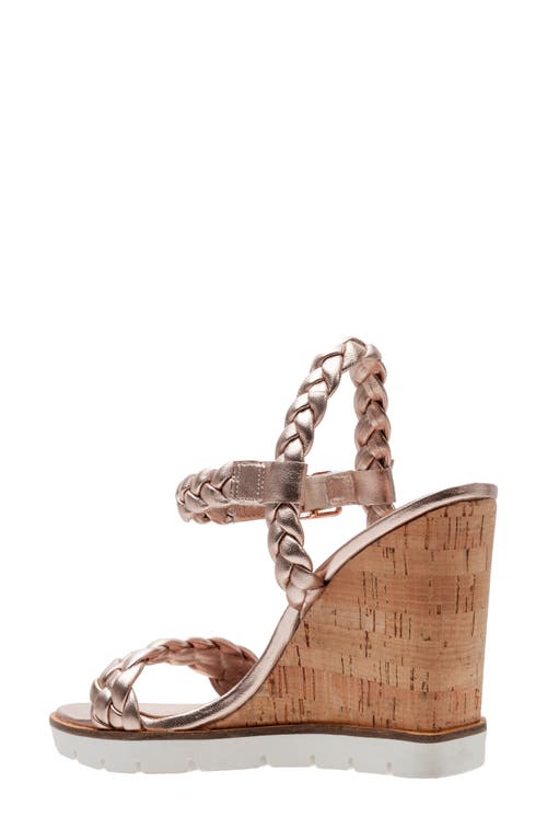 Linea Paolo Esie Ankle Strap Wedge Sandal In Rose Quartz