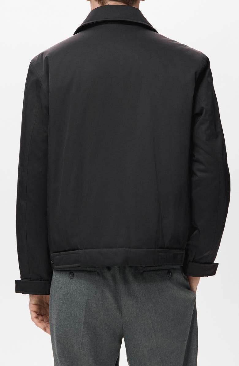 MANGO Water Repellent Jacket, Alternate, color, Black