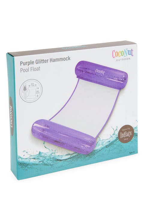 Purple Glitter Hammock Pool Float