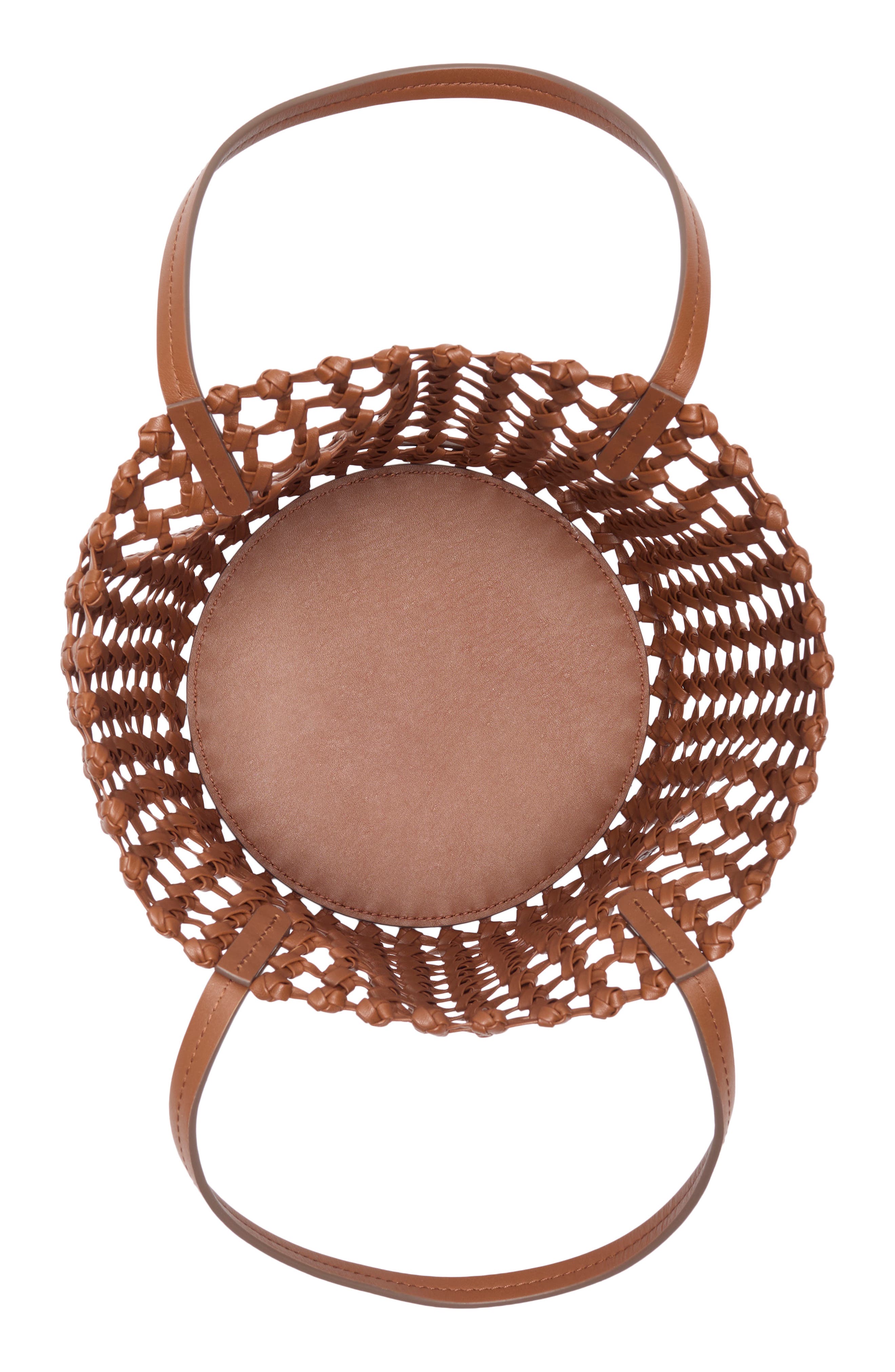 STAUD Caro Leather Bucket Bag, Alternate, color, Tan