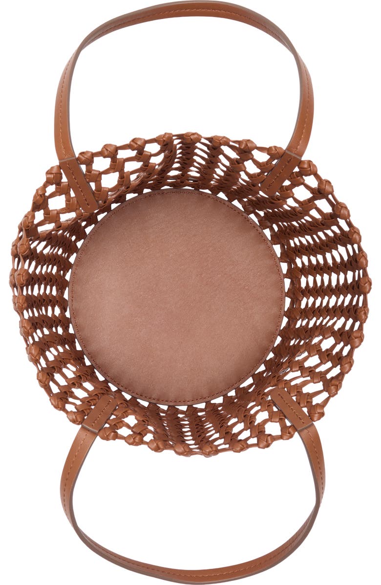 STAUD Caro Leather Bucket Bag, Alternate, color, Tan