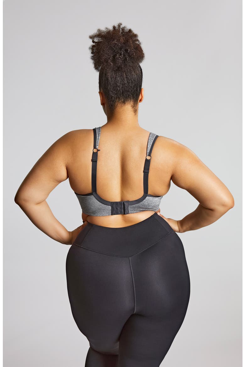 Sculptresse Activate Underwire Unlined Sports Bra, Alternate, color, GREY MARL