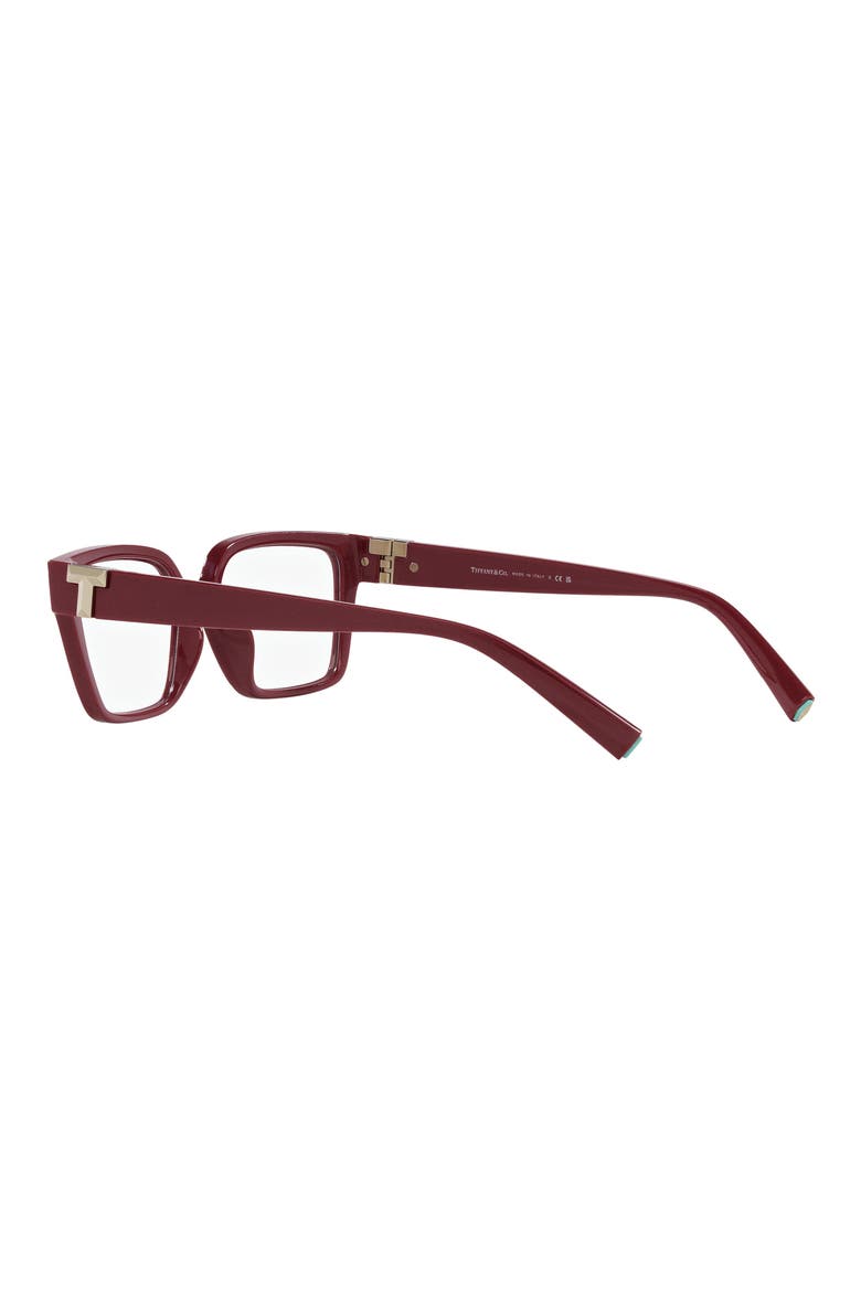 55mm Rectangular Optical Glasses, Alternate, color, DARK RED